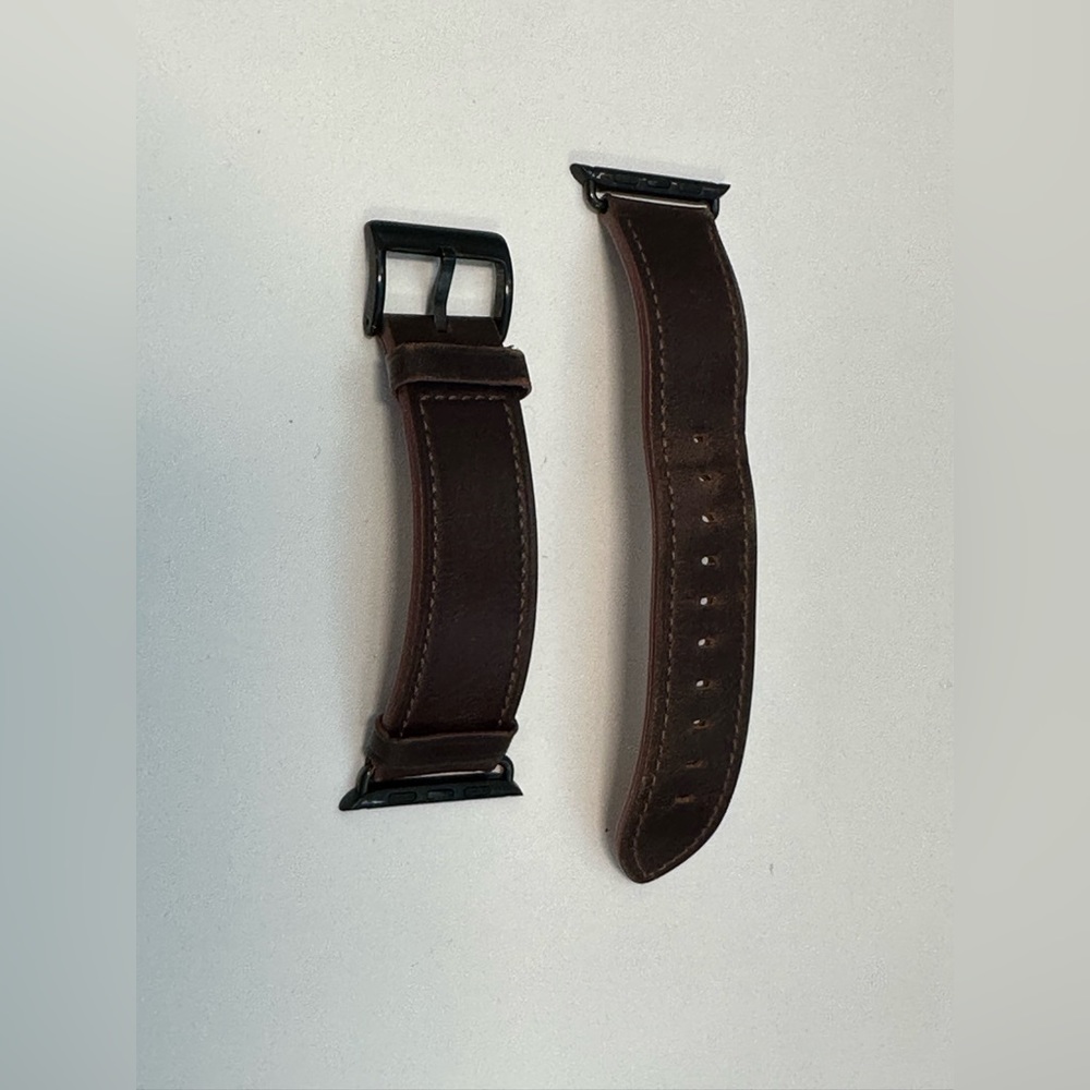 Apple Watch Dark Brown Leather Strap
